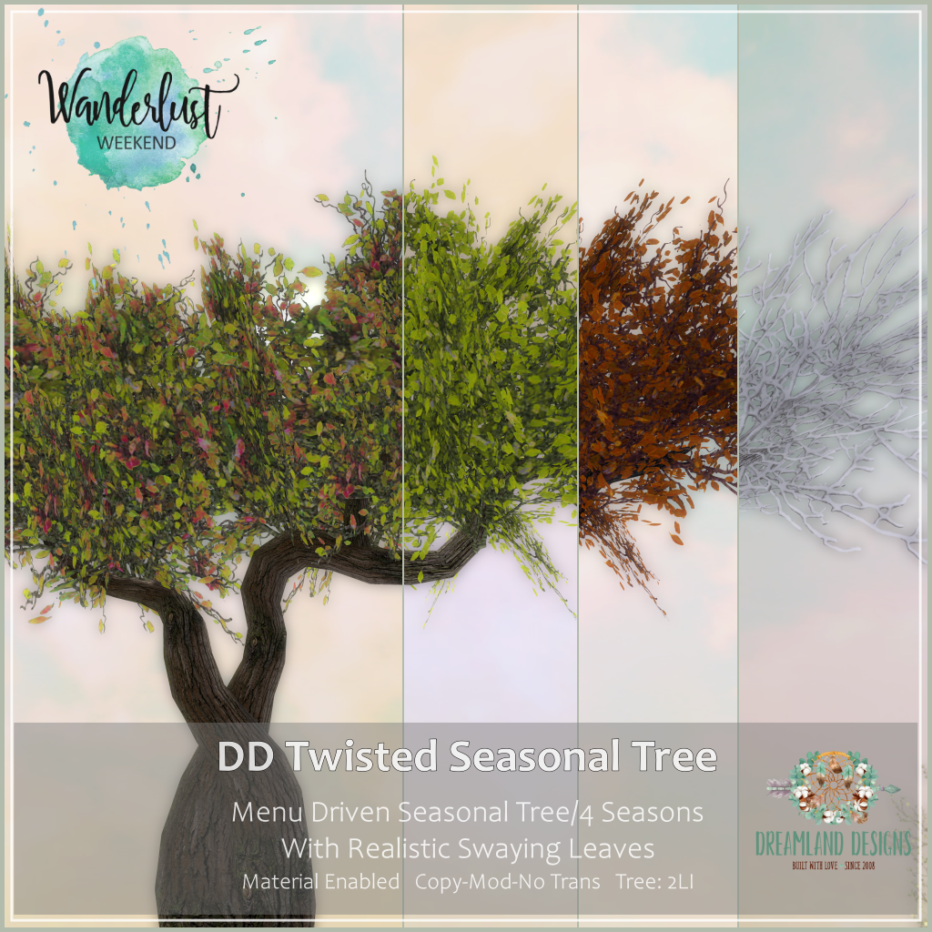 Dreamland Designs – Twisted Seasonal Tree and Gazing Balls