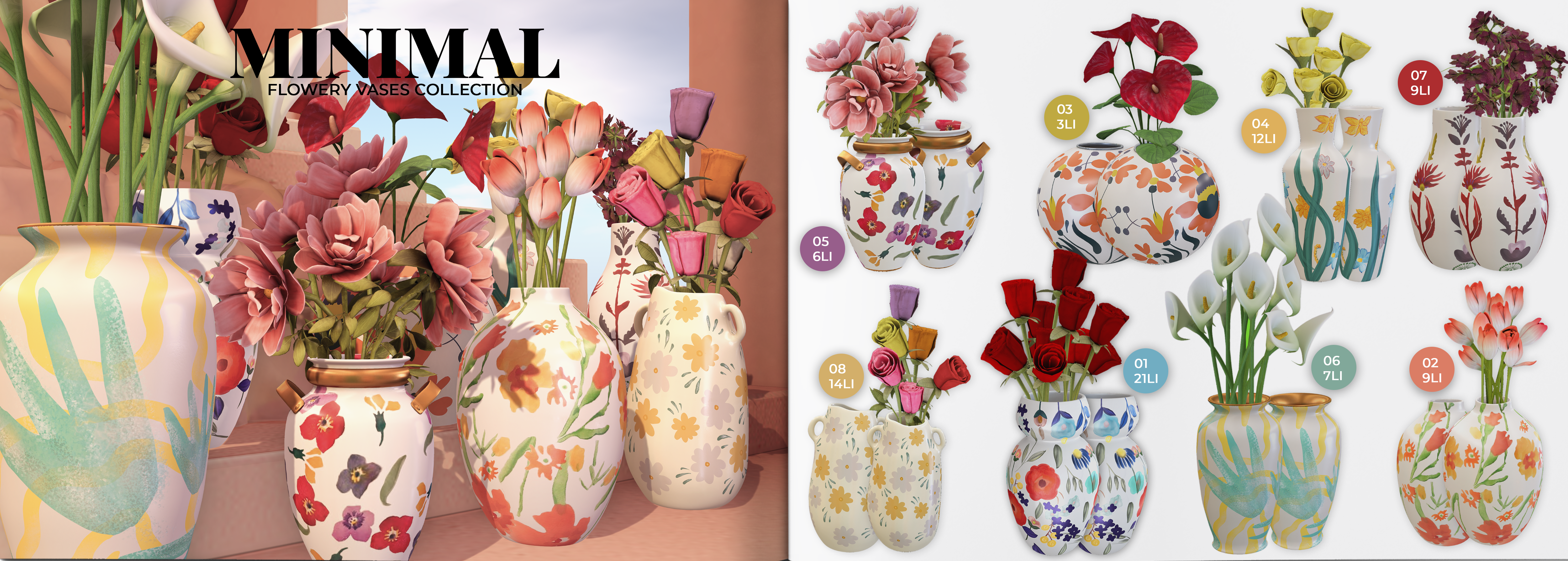 Minimal – Flowery Vases Collection