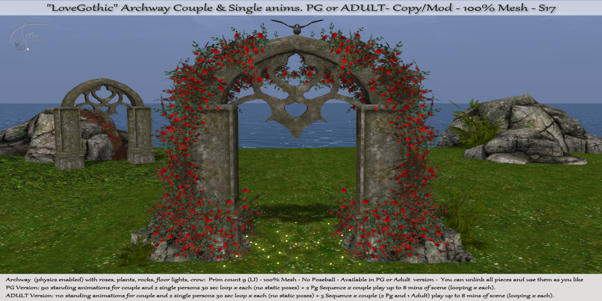 Tm Creation – Love Gothic Archway Couple & Single – 20% Off