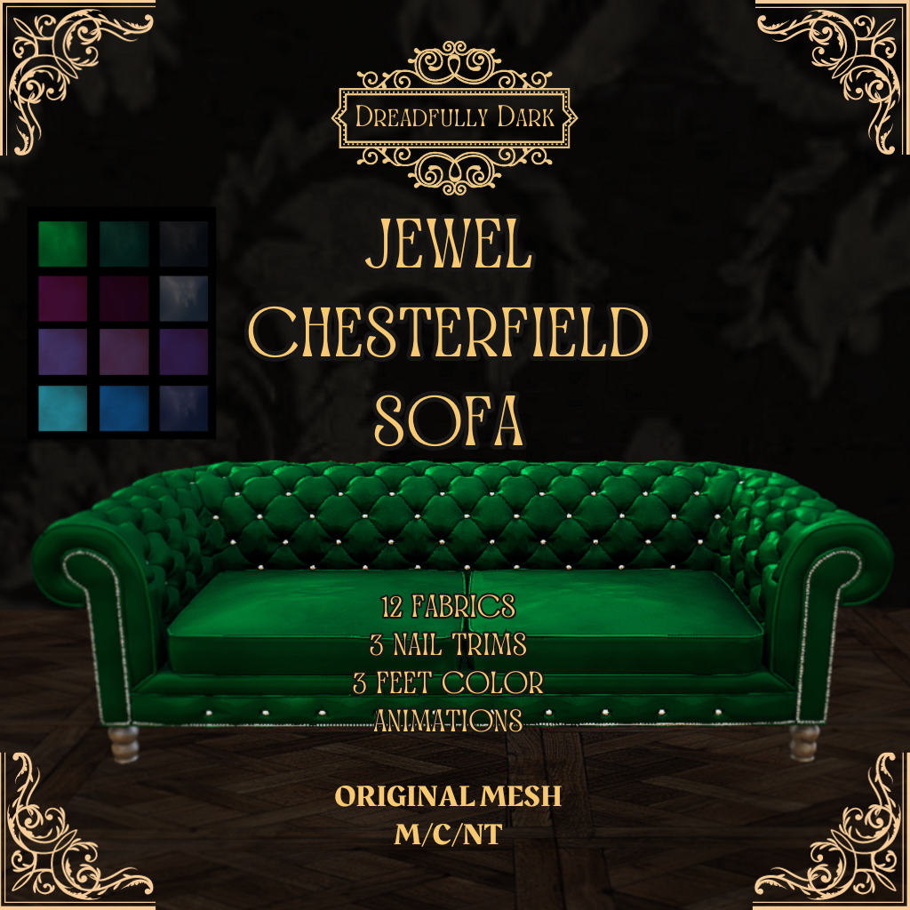 Dreadfully Dark – Chesterfield Sofa – 30% Off