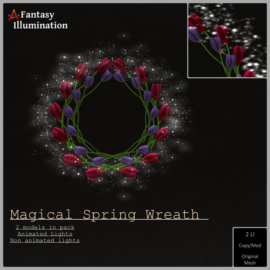 Fantasy Illumination – Magical Spring Wreath – 20% Off