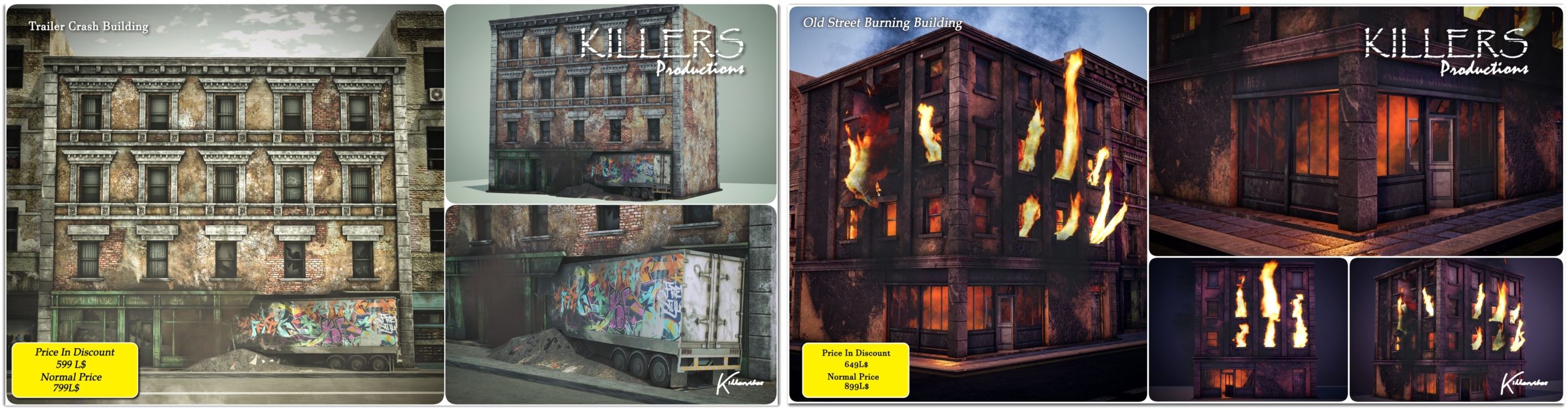 Killer’s Productions – Trailer Crash Building & Oil Street Burning Building