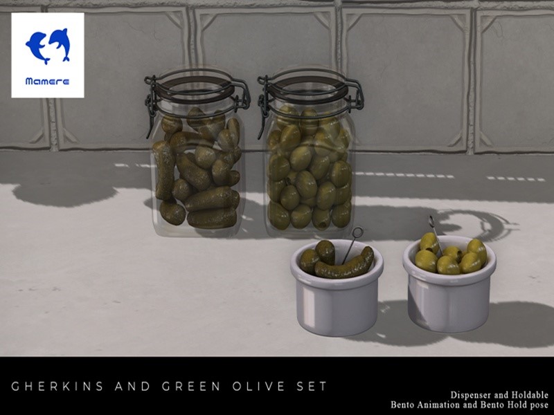 Mamere – Cherkins and Green Olive Set & Mixed Nuts and Black Olive Set