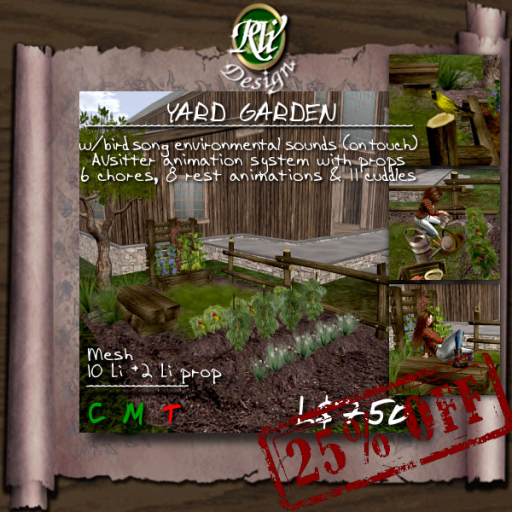 RVi Designs – Yard Garden – 25% Off