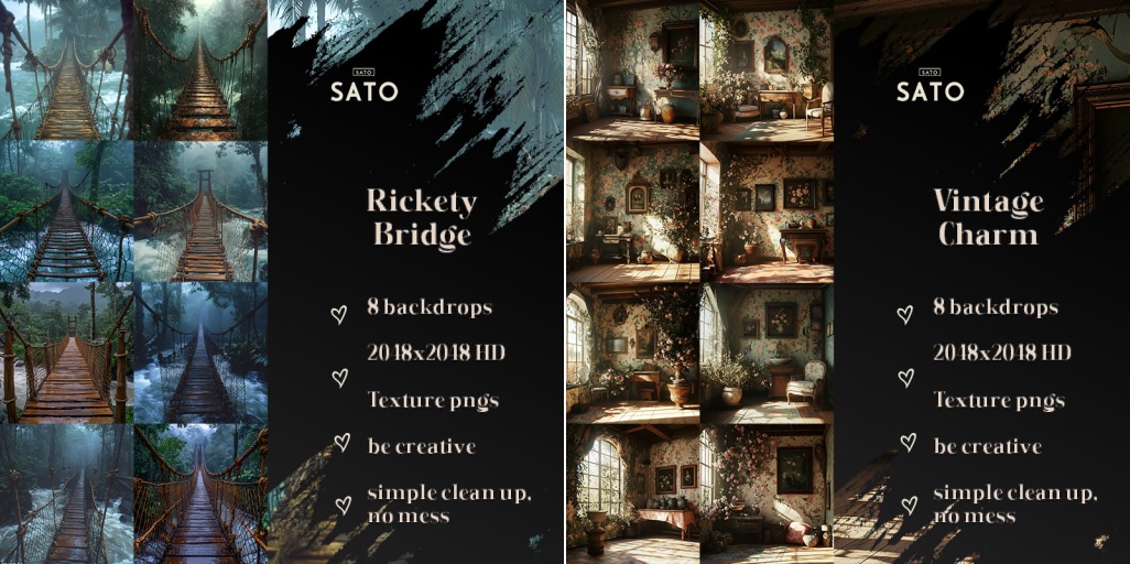 SATO – Rickety Bridge & Vintage Charm Backdrops